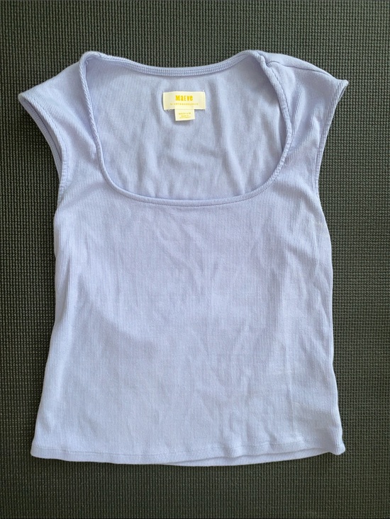 Anthropologie Tops - Anthropologie Maeve Scoop Neck Ribbed Tank in Light Lavender